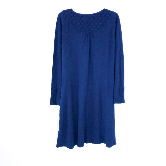 Cabelas Navy Blue Long Sleeve Cotton Dress Small - Picture 5 of 7